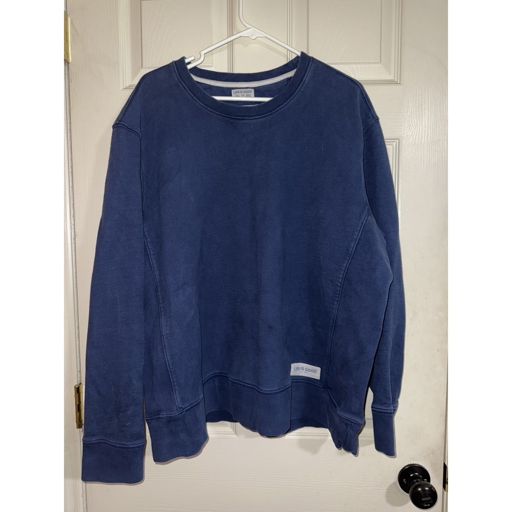 Life Is Good Xxl Blue Crewneck Sweatshirt Spread‎ Good Vibes Unisex Comfort